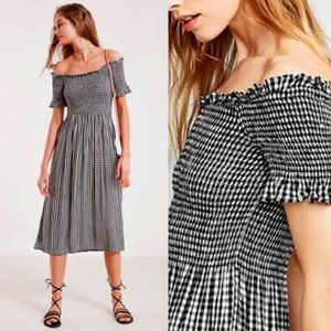 Kimchi Blue Picnic Gingham Midi Dress